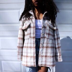 Plaid shirt jacket